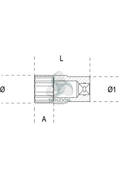 Chiavi A Bussola Lunga Bocca Esagonale 3/8" 2