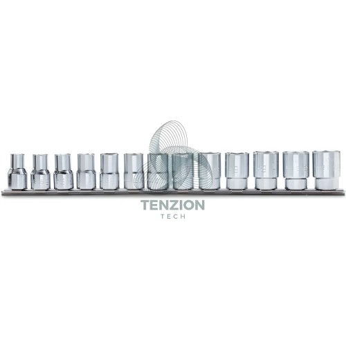 Set 13 Chiavi A Bussola Bocca Poligonale 3/8" 1/4"-7/8"