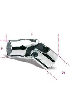 Chiave A Bussola Snodata Bocca Poligonale 3/8"