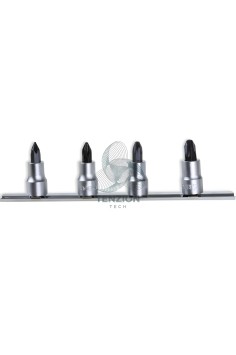 Set 4 Chiavi A Bussola Giravite Per Viti Con Croce Phillips 3/8" PH1-PH4