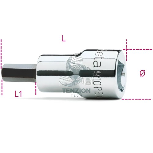 Chiave A Bussola Maschio Esagonale 3/8"