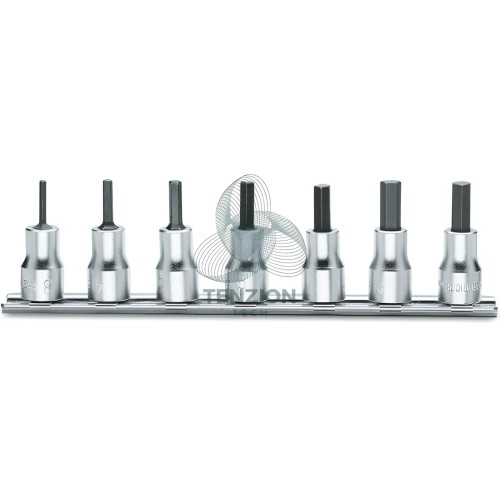 Set 7 Chiavi A Bussola Maschio Esagonale 3/8" 3-10mm