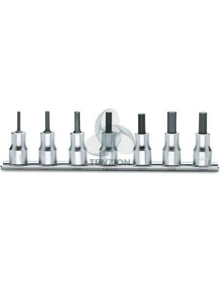 Set 7 Chiavi A Bussola Maschio Esagonale 3/8" 3-10mm