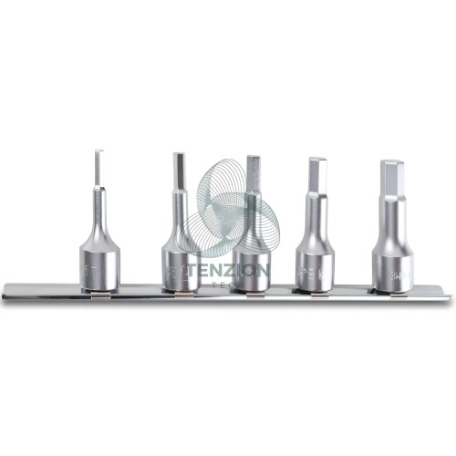 Set 5 Chiavi A Bussola Maschio Esagonale 3/8" 4-10mm