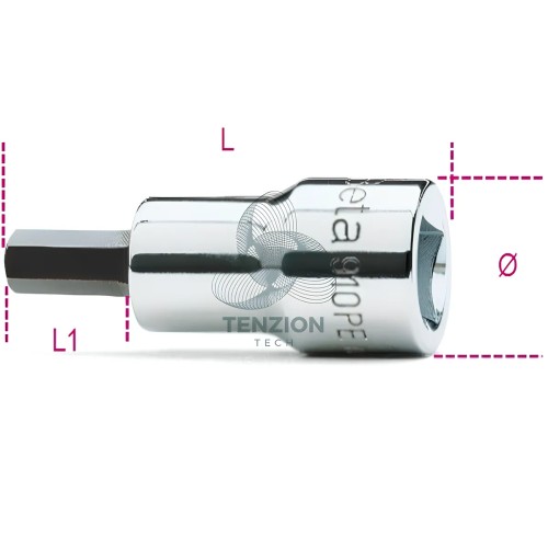 Chiave A Bussola Maschio Esagonale 3/8"