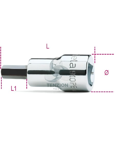 Chiave A Bussola Maschio Esagonale 3/8"
