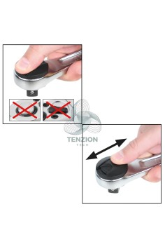 Cricchetto Reversibile Attacco Quadro Maschio 3/8" 2