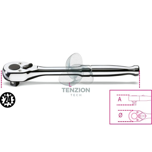 Cricchetto Reversibile Attacco Quadro Maschio 3/8"