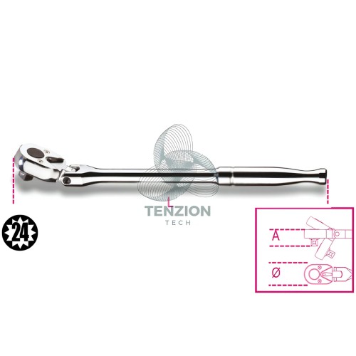 Cricchetto Reversibile Snodato Attacco Quadro Maschio 3/8"