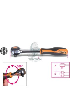 Cricchetto Reversibile Rotante Attacco Quadro Maschio 3/8"