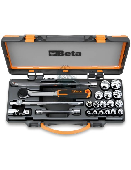 Set 16 Chiavi A Bussola Poligonali E Accessori 3/8"