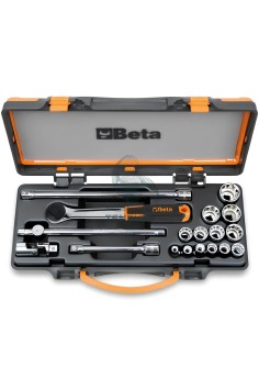 Set 13 Chiavi A Bussola Poligonali E Accessori 3/8"