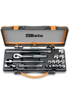 Set 13 Chiavi A Bussola Poligonali E Accessori 3/8"