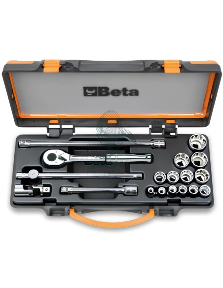 Set 13 Chiavi A Bussola Poligonali E Accessori 3/8"