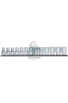 Set 13 Chiavi A Bussola Bocca Esagonale 1/2" 10-22mm