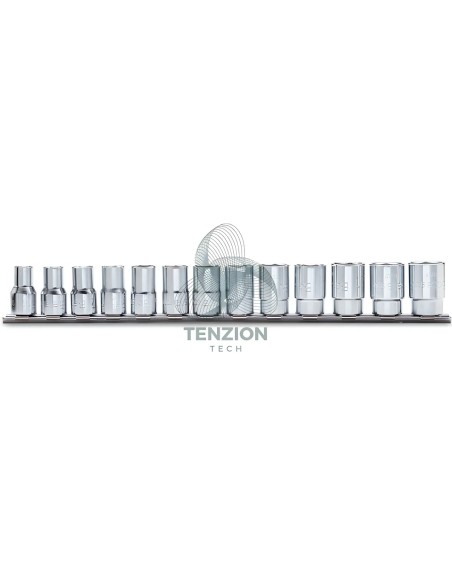 Set 13 Chiavi A Bussola Bocca Esagonale 1/2" 10-22mm