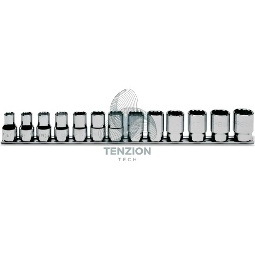 Set 13 Chiavi A Bussola Bocca Poligonale 1/2" 10-22mm