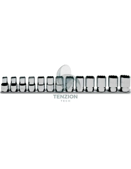 Set 13 Chiavi A Bussola Bocca Poligonale 1/2" 10-22mm