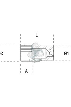 Chiave A Bussola Lunga Bocca Esagonale 1/2" 2