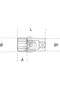 Chiave A Bussola Lunga Bocca Poligonale 1/2" 2