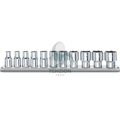 Set 11 Chiavi A Bussola Bocca Poligonale 1/2" 3/8"-1"