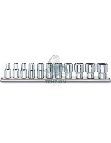 Set 11 Chiavi A Bussola Bocca Poligonale 1/2" 3/8"-1"