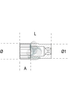 Chiave A Bussola Lunga Bocca Poligonale 1/2" 2
