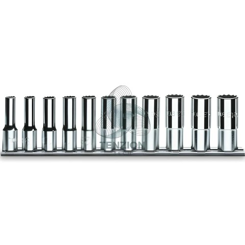 Set 11 Chiavi A Bussola Lunghe Bocca Poligonale 1/2" 1/2"-1.1/16"