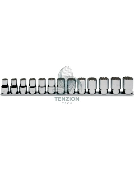 Set 13 Chiavi A Bussola Bocca Multimpronta 1/2" 10-22mm