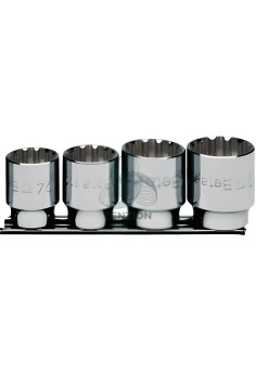 Set 4 Chiavi A Bussola Bocca Multimpronta 1/2" 24-32mm