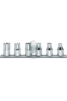 Set 6 Chiavi A Bussola Torx 1/2" E10-E20