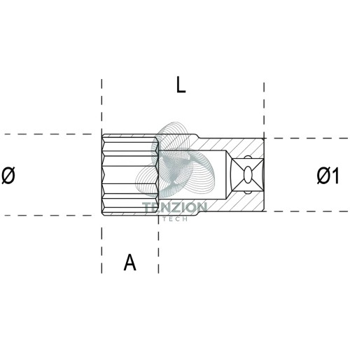Chiave A Bussola Lunga Torx 1/2"