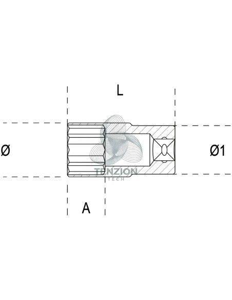 Chiave A Bussola Lunga Torx 1/2"