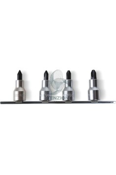Set 4 Chiavi A Bussola Giravite Per Viti Con Croce Phillips 1/2" PH1-PH4