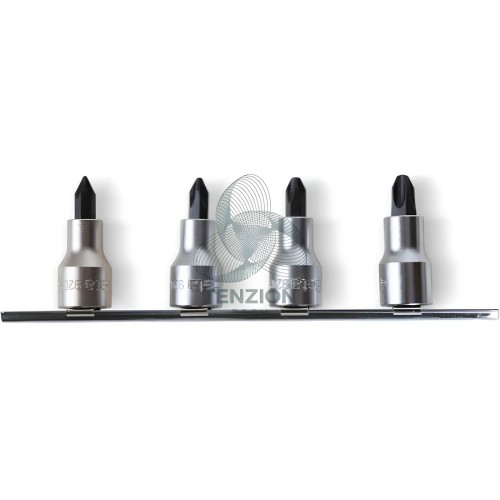 Set 4 Chiavi A Bussola Giravite Per Viti Con Croce Phillips 1/2" PH1-PH4