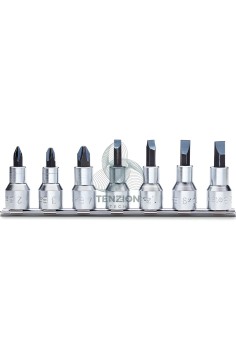 Set 7 Chiavi A Bussola Giravite Per Viti Con Intaglio Croce Phillips 1/2"