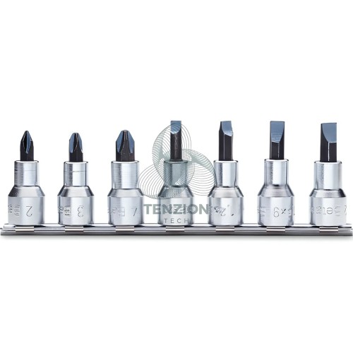 Set 7 Chiavi A Bussola Giravite Per Viti Con Intaglio Croce Phillips 1/2"