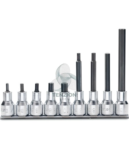 Set 9 Chiavi A Bussola Maschio Esagonale 1/2"
