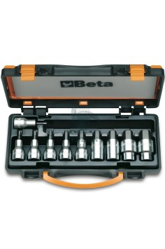 Set 10 Chiavi A Bussola Maschio Esagonale 1/2" 4-19mm
