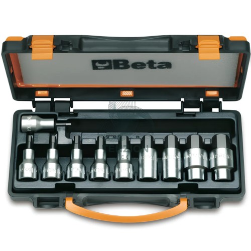 Set 10 Chiavi A Bussola Maschio Esagonale 1/2" 4-19mm
