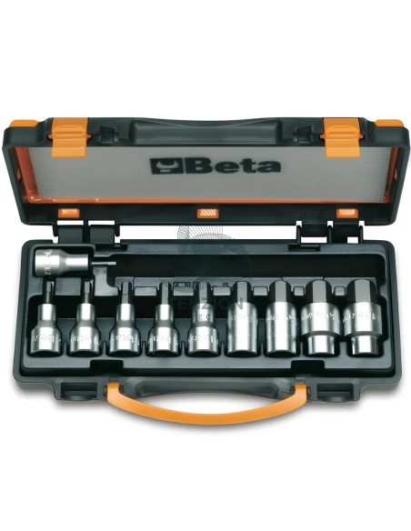 Set 10 Chiavi A Bussola Maschio Esagonale 1/2" 4-19mm