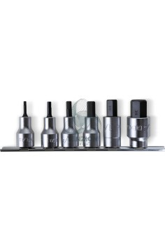 Set 6 Chiavi A Bussola Maschio Esagonale 1/2" 1/8"-3/4"