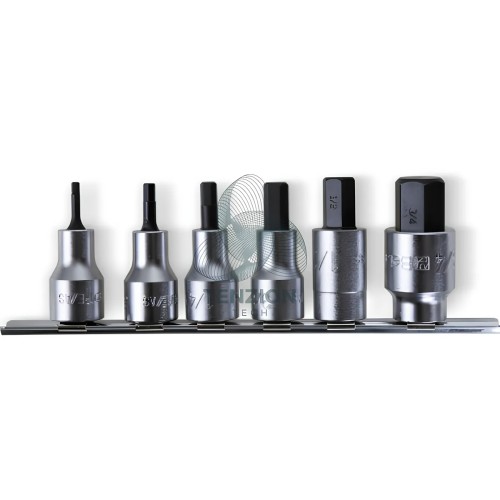 Set 6 Chiavi A Bussola Maschio Esagonale 1/2" 1/8"-3/4"
