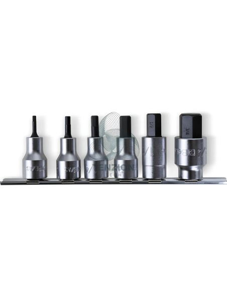 Set 6 Chiavi A Bussola Maschio Esagonale 1/2" 1/8"-3/4"