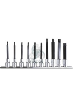 Set 10 Chiavi A Bussola Lunghe Maschio Torx 1/2" T20L-T70L
