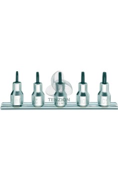 Set 5 Chiavi A Bussola Maschio Tamper Resistant Torx 1/2" T20-T40
