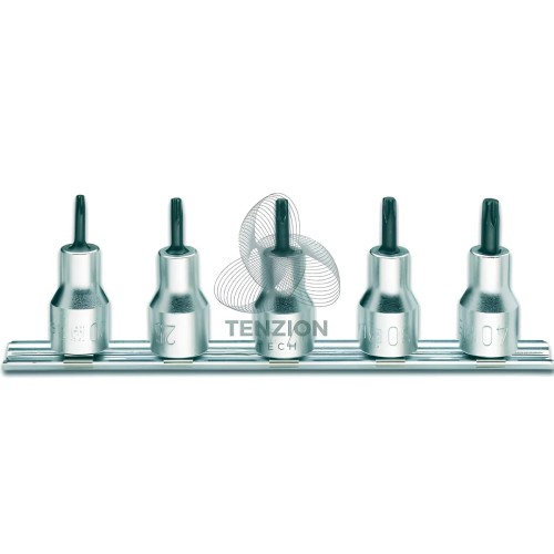 Set 5 Chiavi A Bussola Maschio Tamper Resistant Torx 1/2" T20-T40