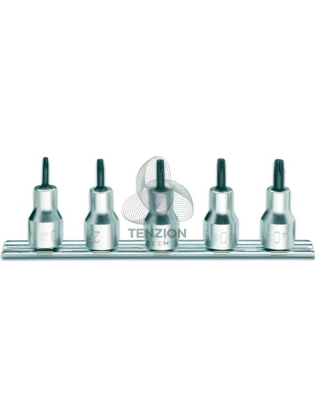 Set 5 Chiavi A Bussola Maschio Tamper Resistant Torx 1/2" T20-T40