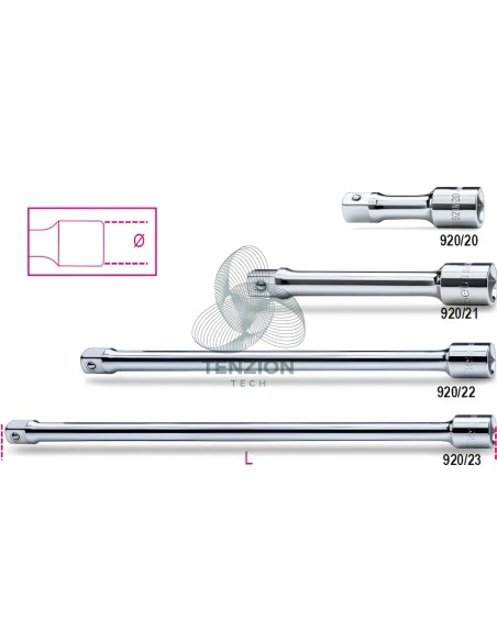 Prolunga Attacco Quadro Maschio Femmina 1/2"