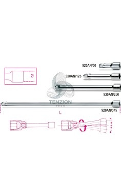 Prolunga Angolare Attacco Quadro Maschio Femmina 1/2"